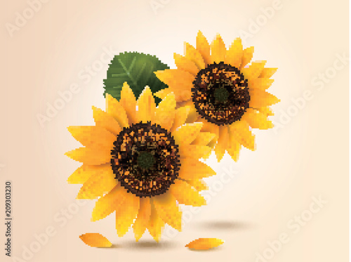 Exquisite sunflower design photo