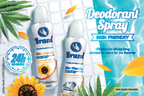 Skin friendly deodorant spray