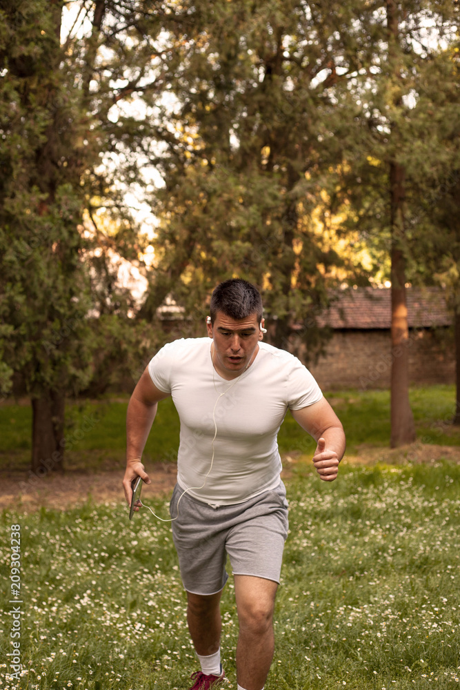 Man jogging. Man jogging.