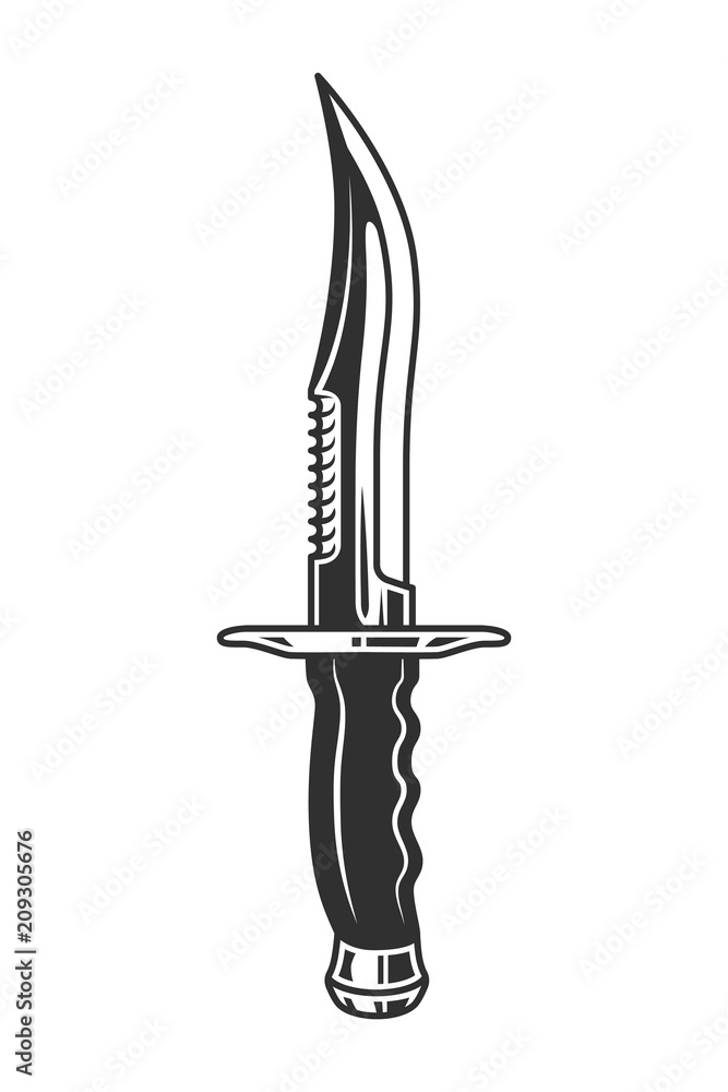 Vintage combat knife template Stock Vector | Adobe Stock