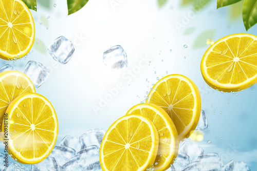 Refreshing fruit background