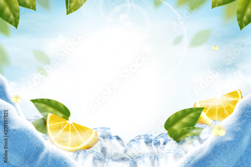 Refreshing ice background