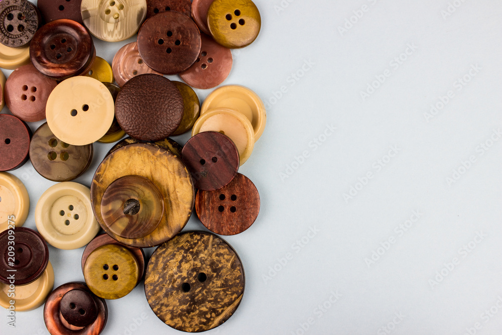 Obraz premium Clothes buttons pattern. Empty space for text and design