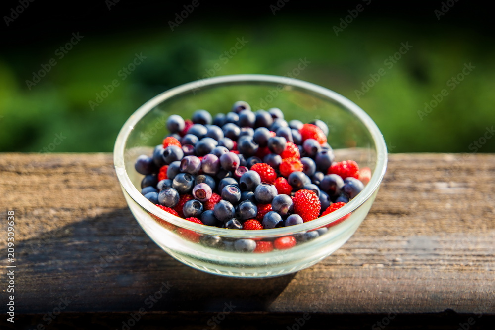 strawberries and blueberries strawberries and blueberries