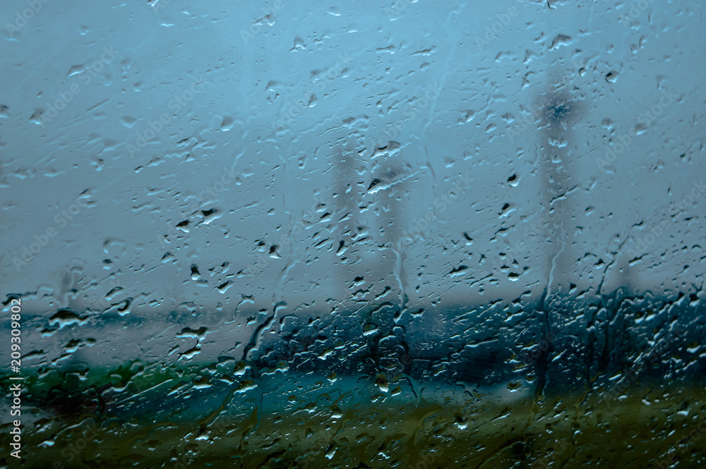 Drops on the glass Drops on the glass