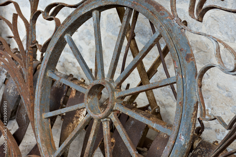 Wheel for iron cart