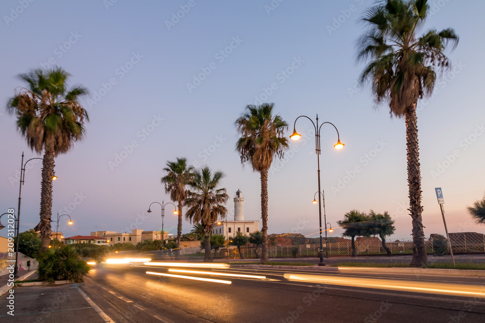 Fototapeta premium Sunset in Anzio, Italy
