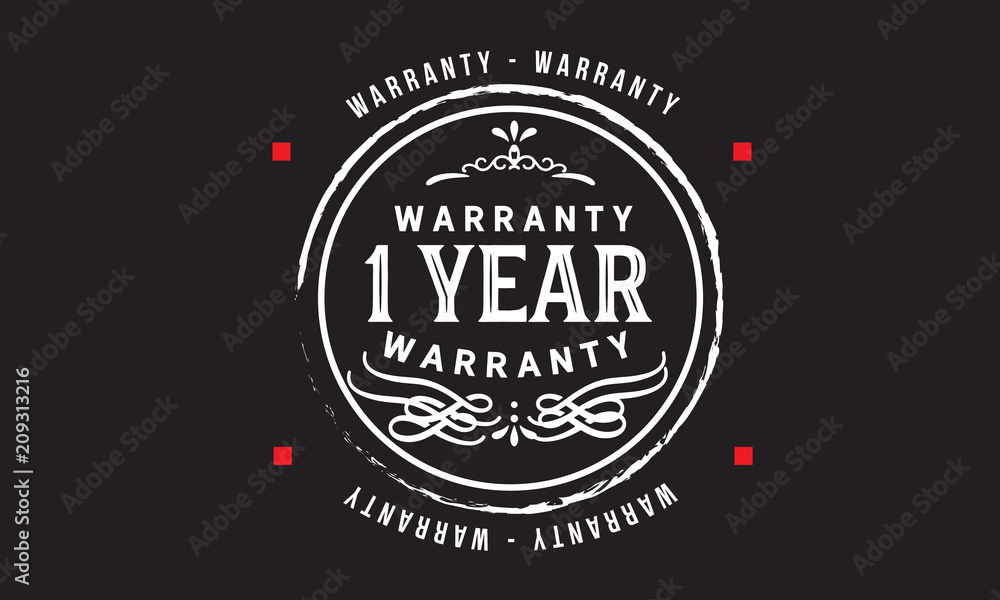 1 year warranty icon stamp 1 year warranty icon stamp