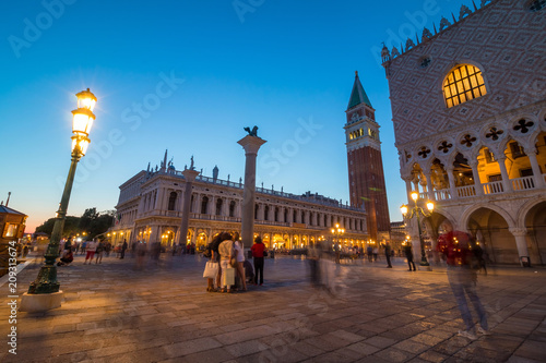 Venice. Image of St. Mark's square in Venice during sunrise. © johnkruger1