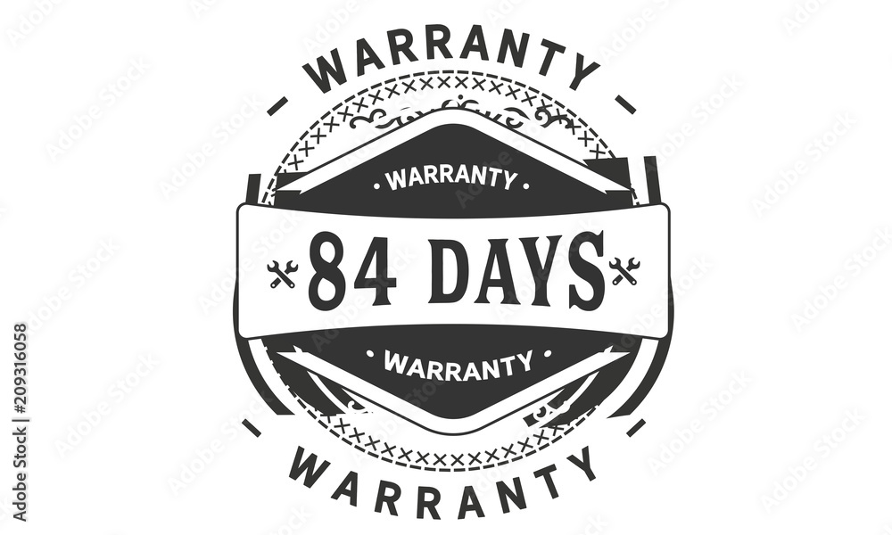 84 days warranty icon stamp 84 days warranty icon stamp