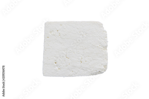 Closeup of traditional bulgarian white cheese