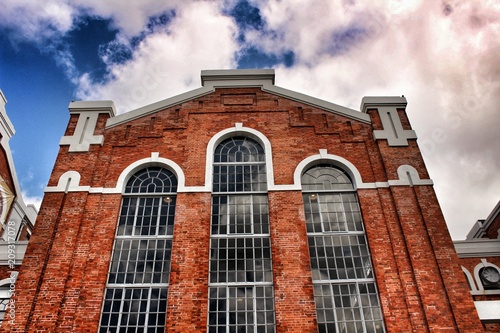 Facade of the electricity museum building in Lisbon photo