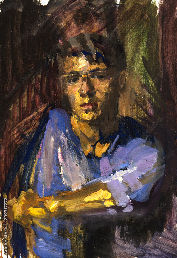 oil painting, portrait, handmade oil painting, portrait, handmade