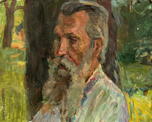 Fototapeta samoprzylepna obraz olejny, portret, ręcznie robiony