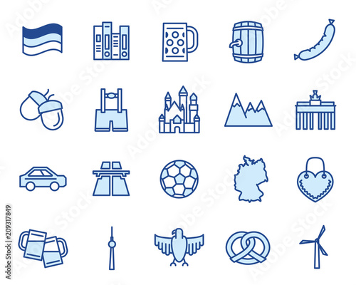 Deutschland Vector Icon Set