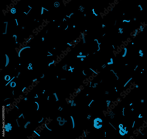 random special sign, colon alphabet beautiful background design