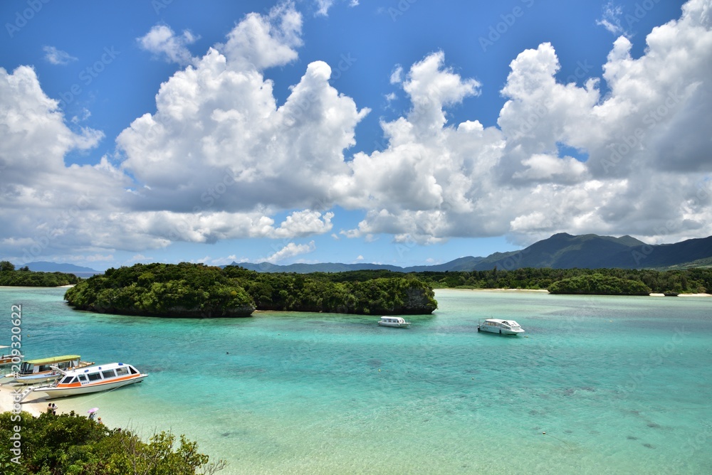 ocean blue of Kabira bay