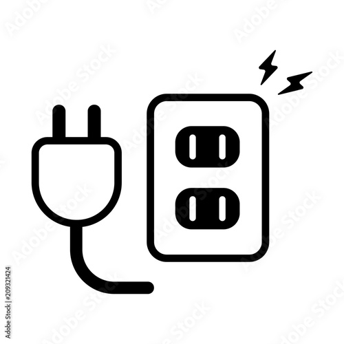 outlet plug and socket icon