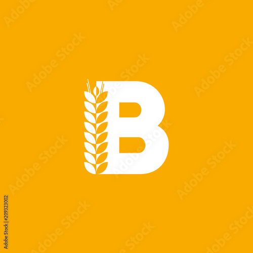 Vector Logo Letter B Bakery