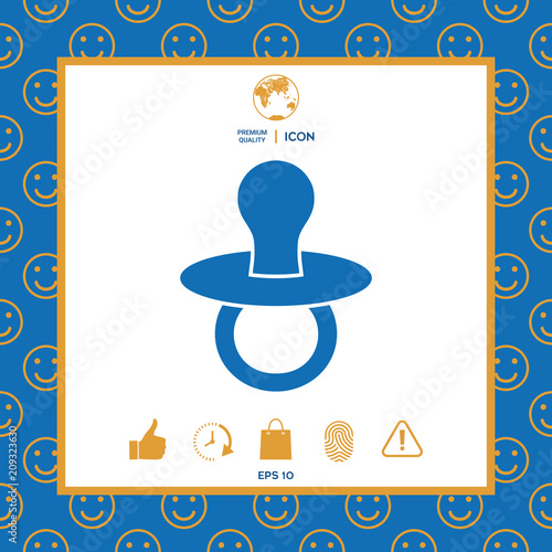 Baby pacifier -  icon