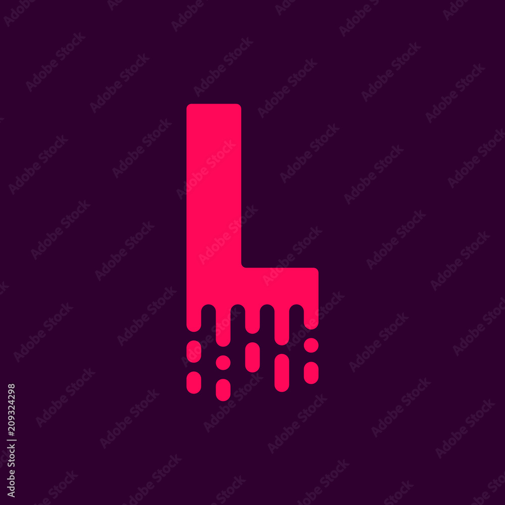 Dripping Vector Logo Letter L Dripping Vector Logo Letter L
