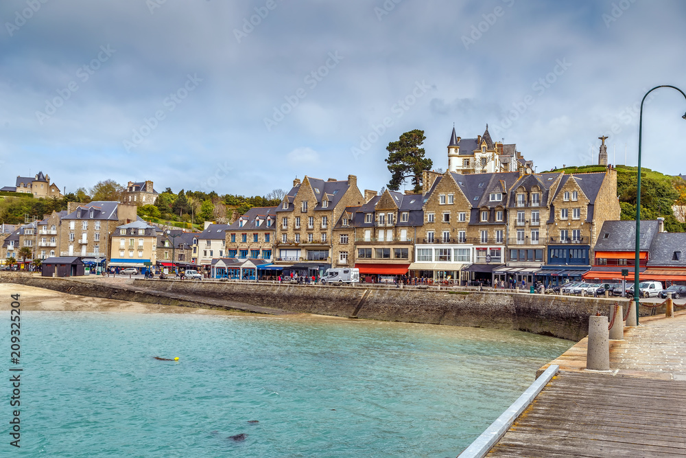 View of waterfront in Cancale, France View of waterfront in Cancale, France