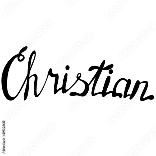 Christian name lettering