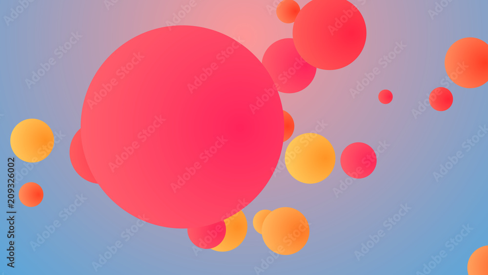 Multicolored background from spinning balls