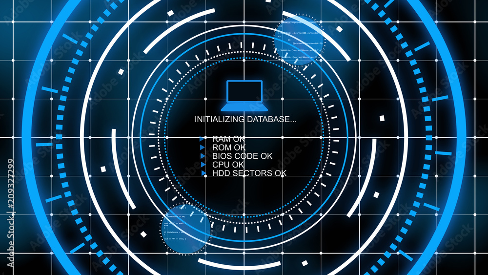 Trailblazing blue head-up computer with grids Trailblazing blue head-up computer with grids