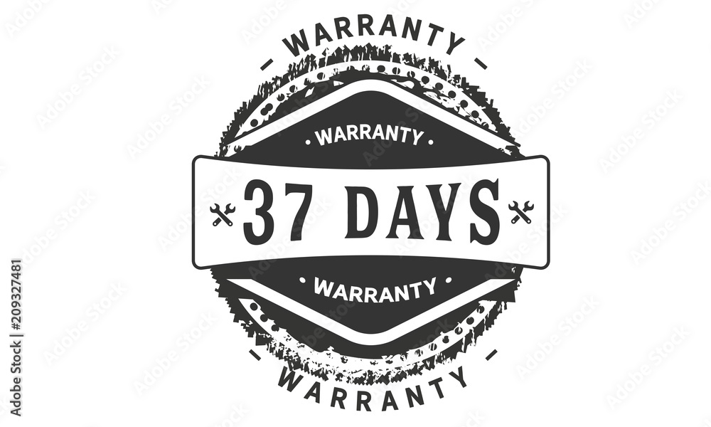 37 days warranty icon stamp 37 days warranty icon stamp