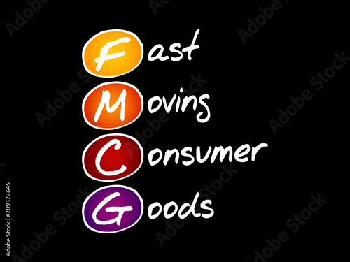 FMCG - Fast Moving Consumer Goods, acronym business concept