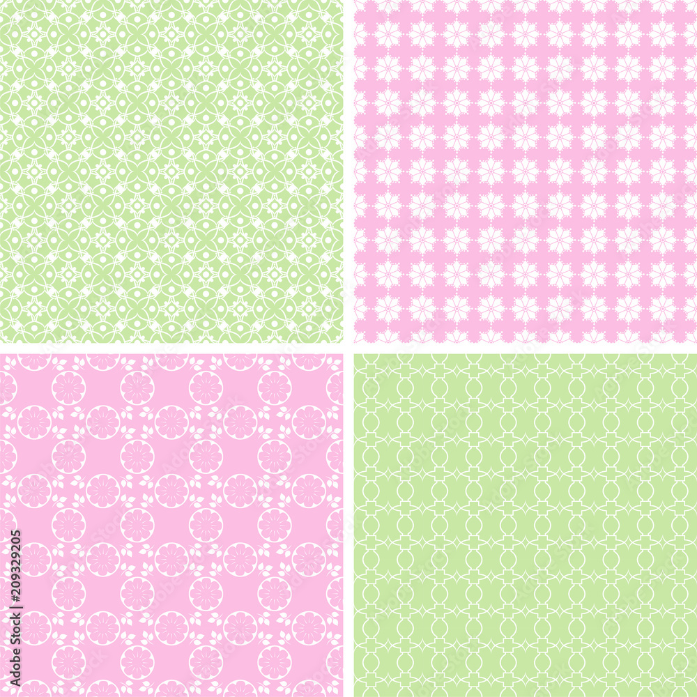 Soft different vector seamless patterns. Soft different vector seamless patterns.