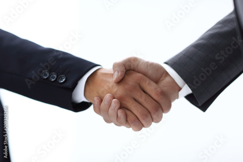 Business handshake - closeup shot
