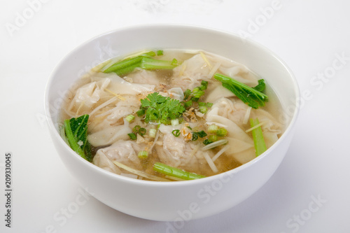 soup with dumplings, wonton soup