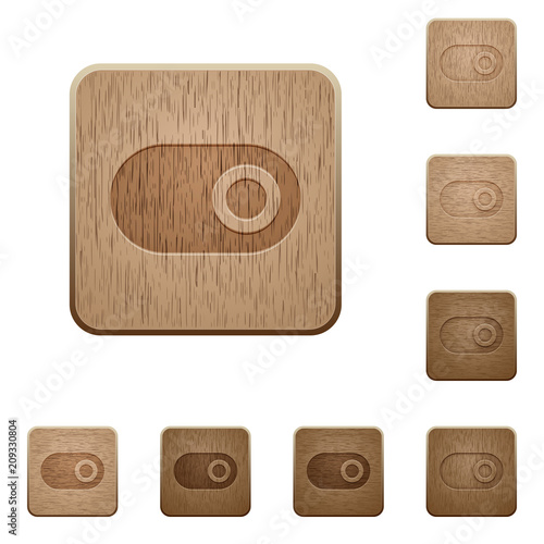 Toggle wooden buttons