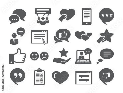 Feedback icons set
