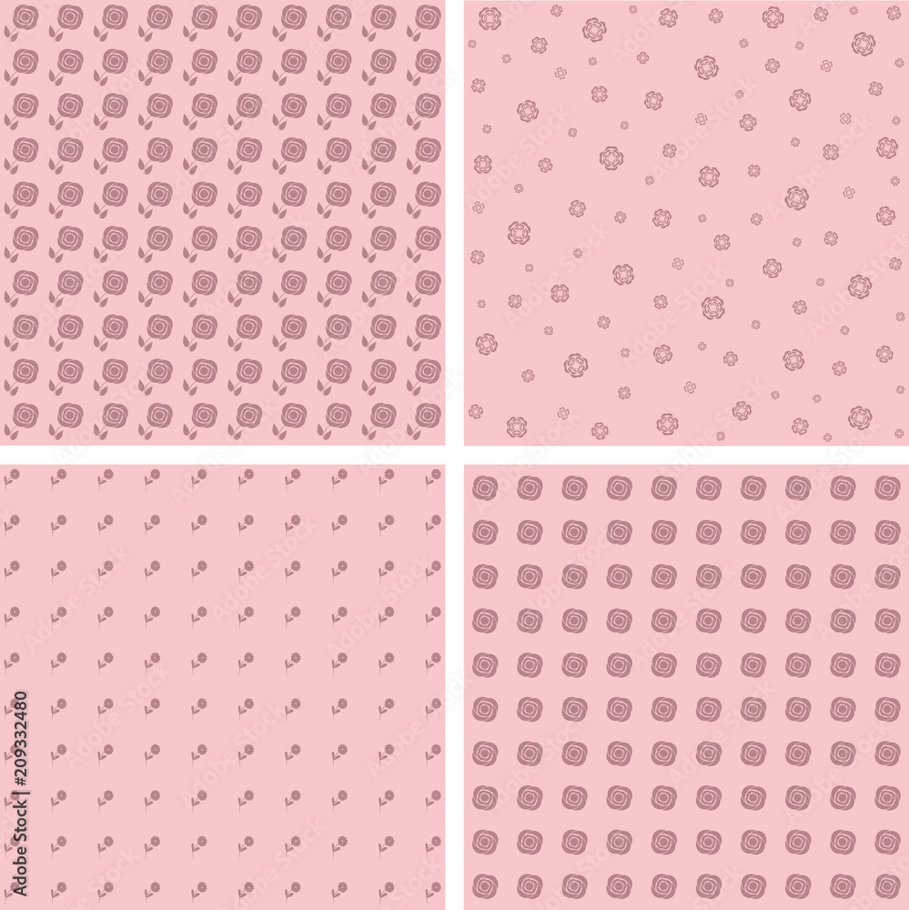 Chic different seamless patterns.