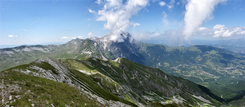 mountain sky and clouds