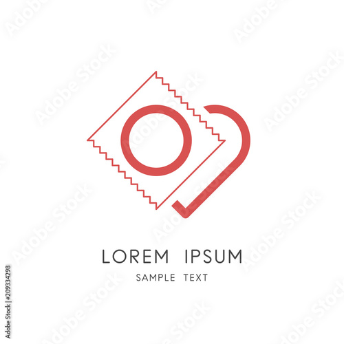 Safe love and sex - condom is the part of heart symbol. Contraception, protection and safety vector icon.