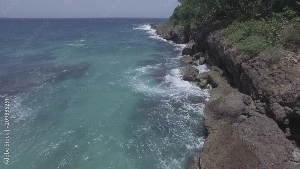 Aerial over strawberry cove, Jamaica Aerial over strawberry cove, Jamaica