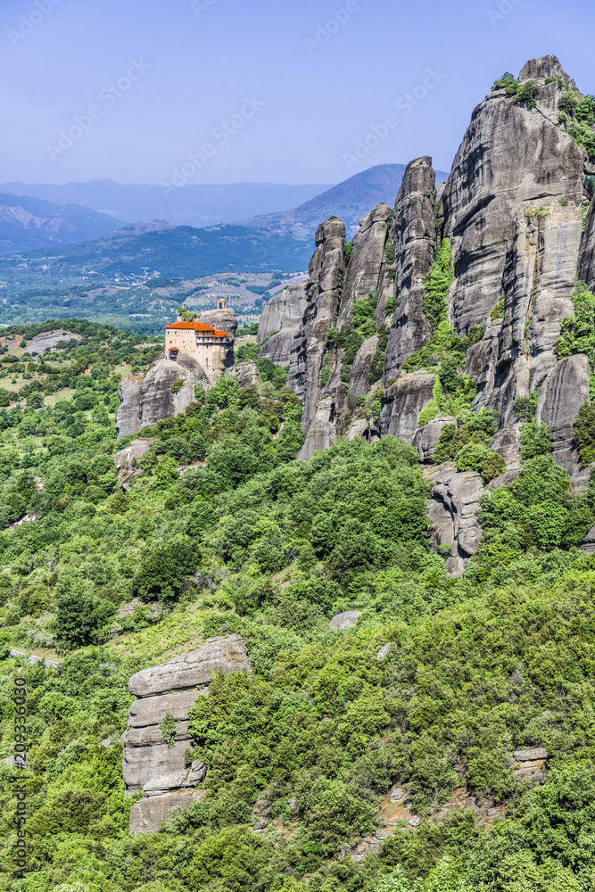 Orthodox monasteries on steep rocks