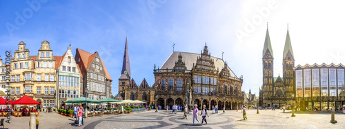 Bremen, Marktplatz, Rathaus, Dom, Liebfrauenkirche, Panorama 