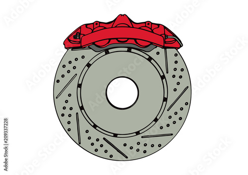 brake caliper vector