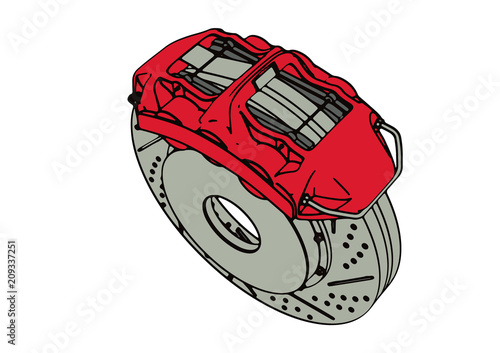 brake caliper vector