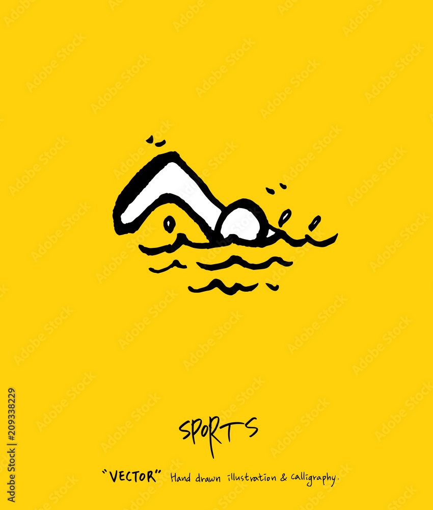 Obraz premium 스포츠 포스터 / 손으로 그린 스포츠 그림