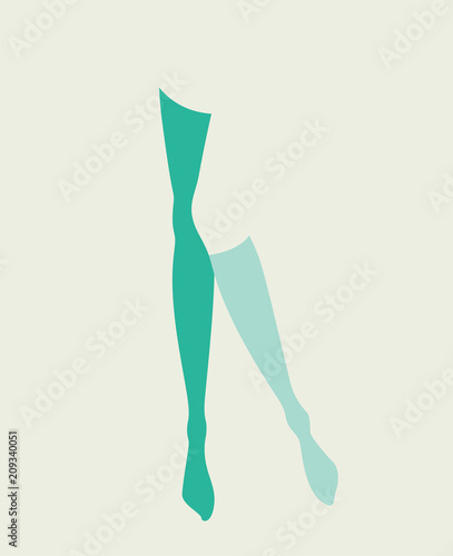pinup woman legs in mismatching socks and stockings