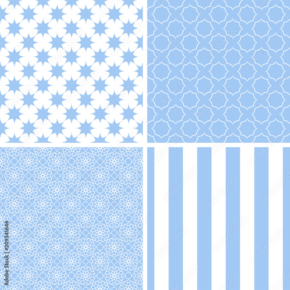 Baby different retro seamless patterns.