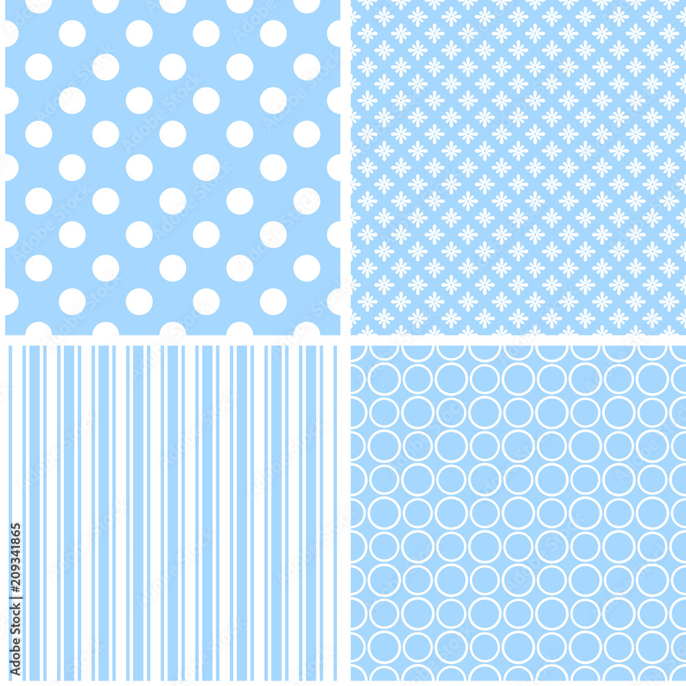 Cute different vector seamless patterns. Cute different vector seamless patterns.