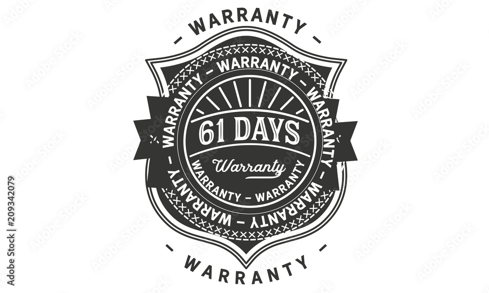 Fototapeta premium 61 days warranty icon stamp