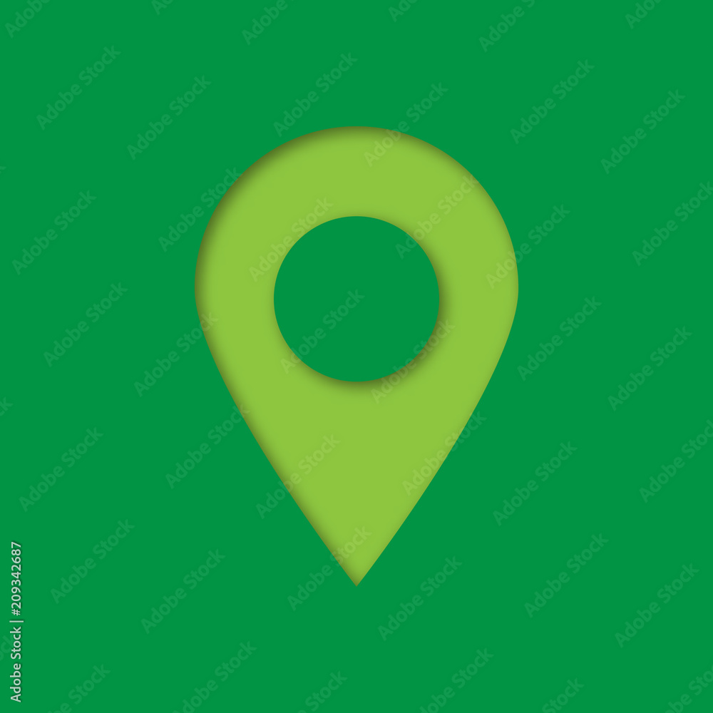 Map pinpoint paper cut out icon Map pinpoint paper cut out icon